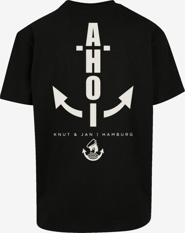 T-Shirt 'Ahoi Anker Knut & Jan Hamburg' F4NT4STIC en noir