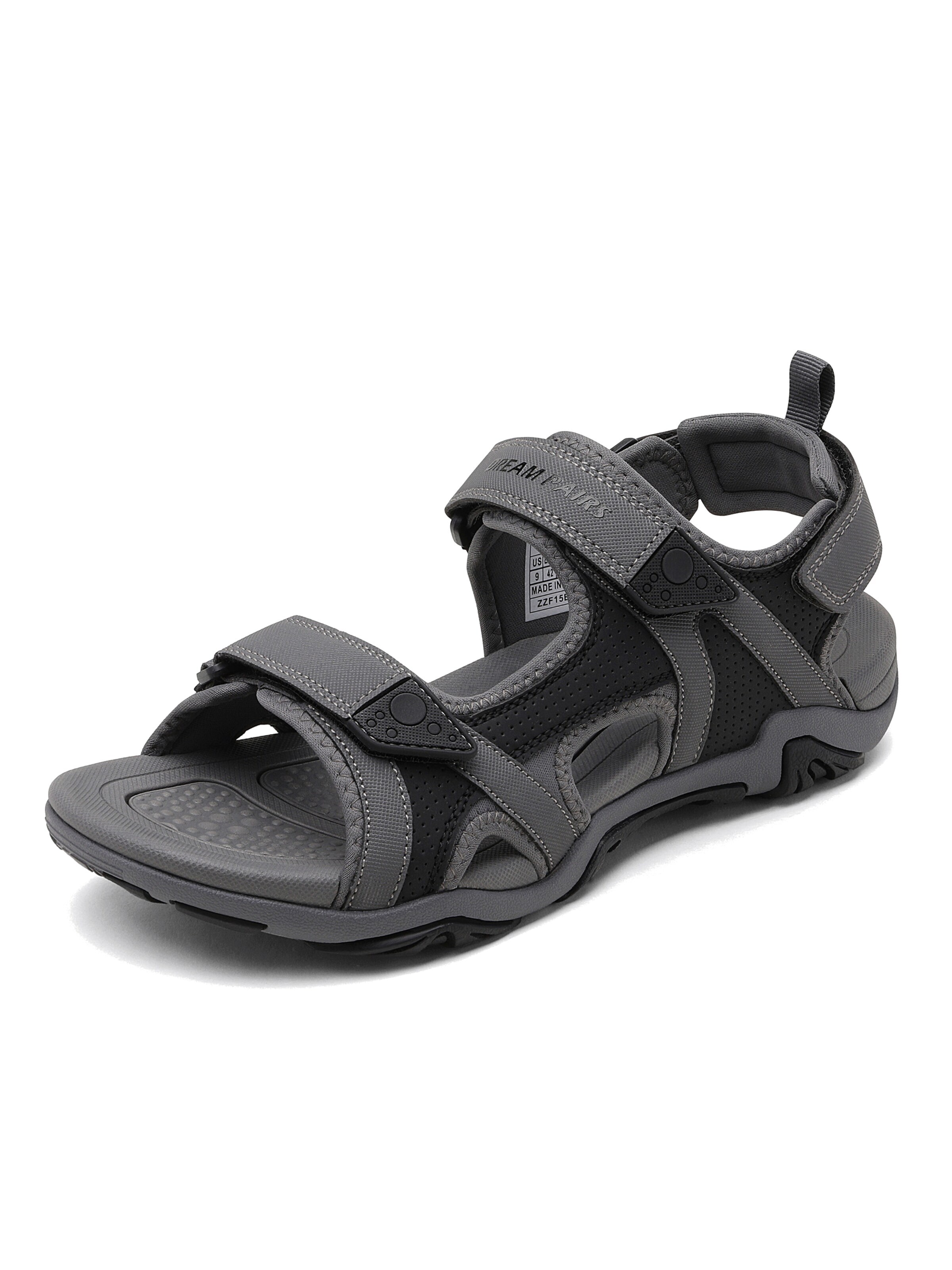 Dream Pairs Wandelsandalen 'DREAM PAIRS Sandalen Herren Outdoor Sommer Bequeme' in Grijs: voorkant