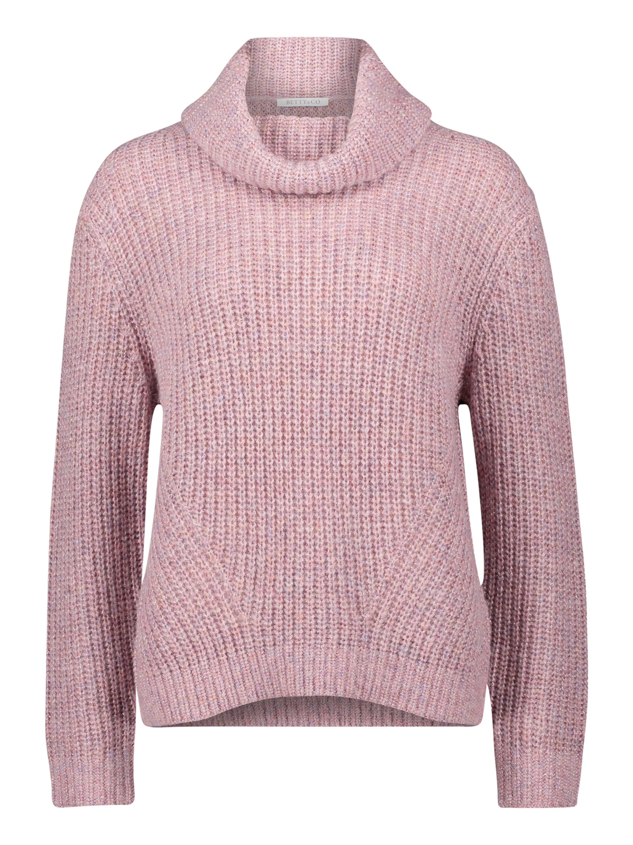 Betty & Co Strickpullover mit Lurexfaden in Pink: Vorderseite