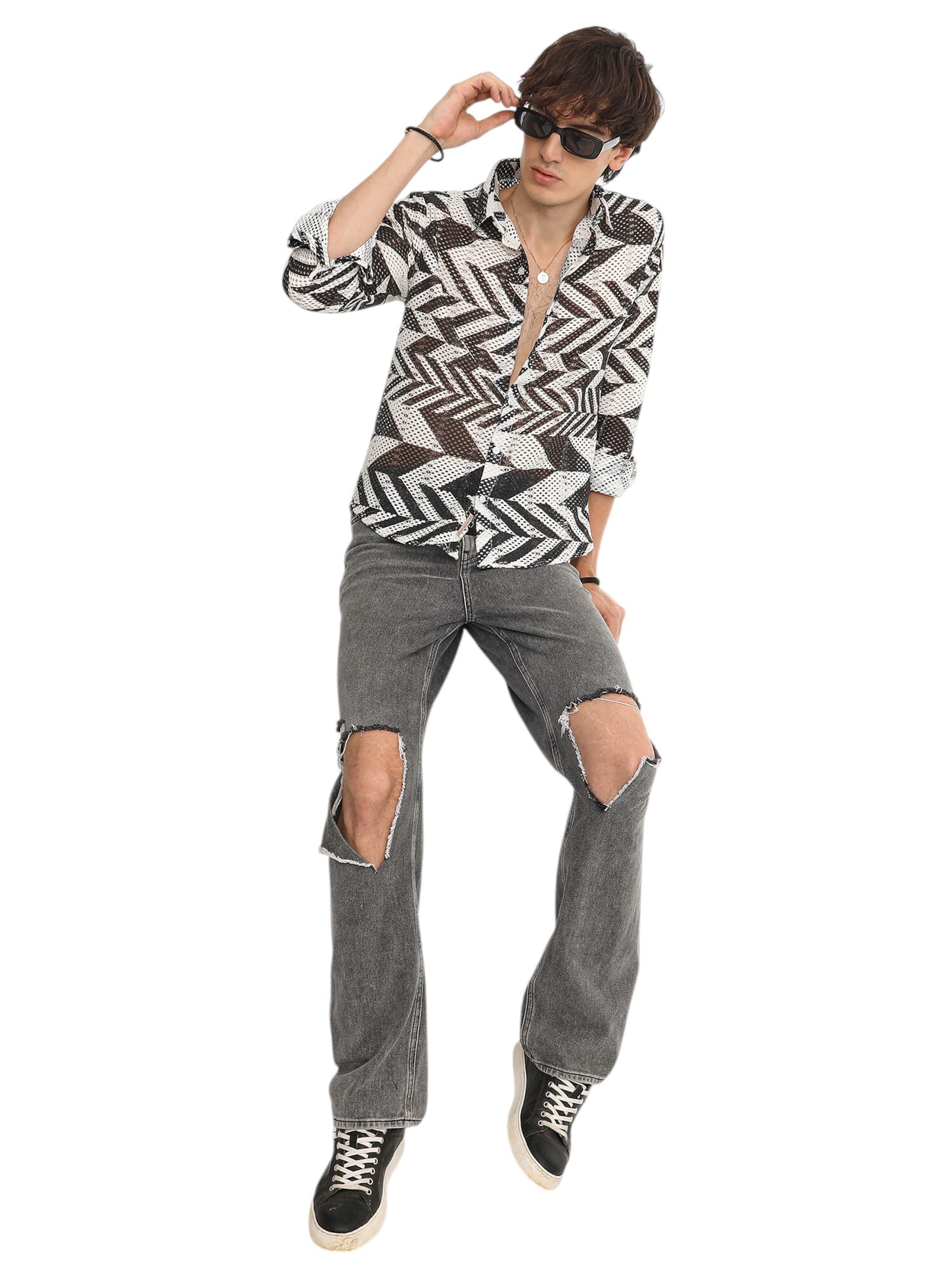 Coupe regular Chemise ' Xylia ' Campus Sutra en noir