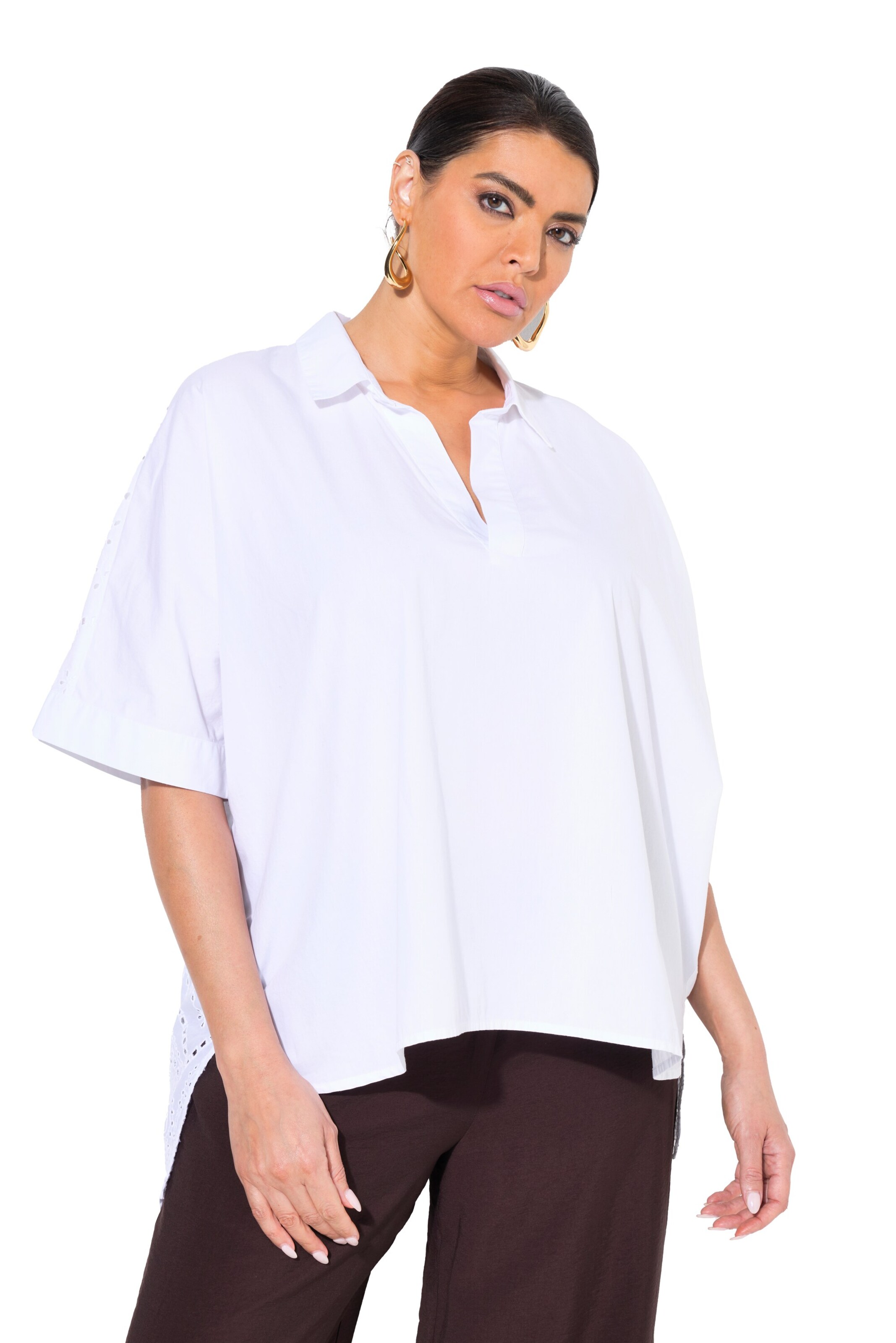 Ulla Popken Blouse in Wit: voorkant
