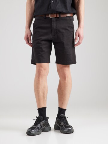 JACK & JONES regular Lærredsbukser 'JPSTMARCO FRANCO' i sort: forside