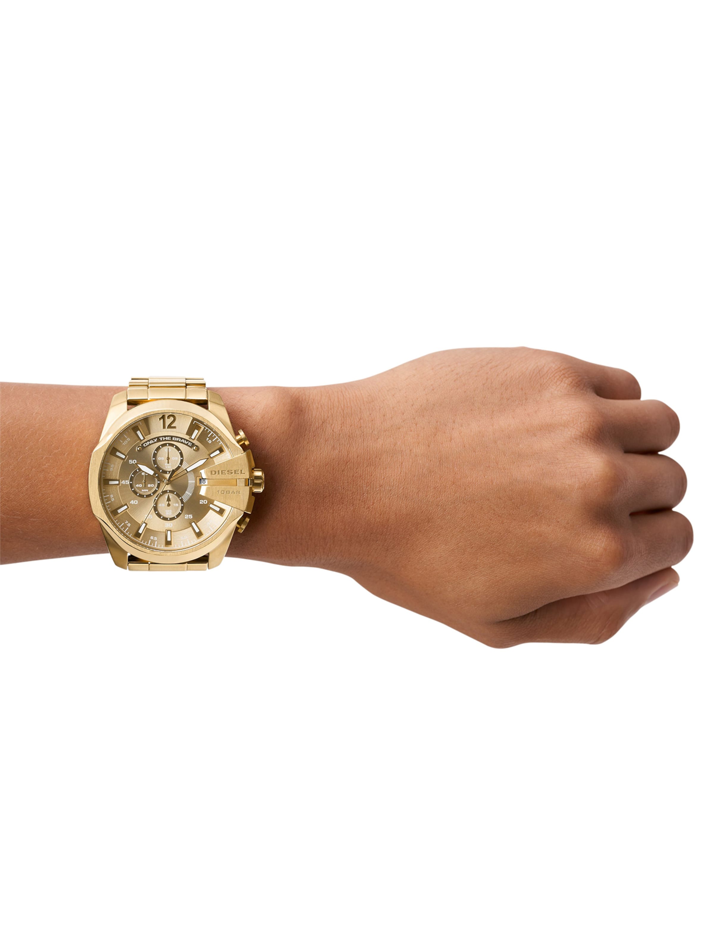 DIESEL - Relógios analógicos 'Mega Chief' em ouro