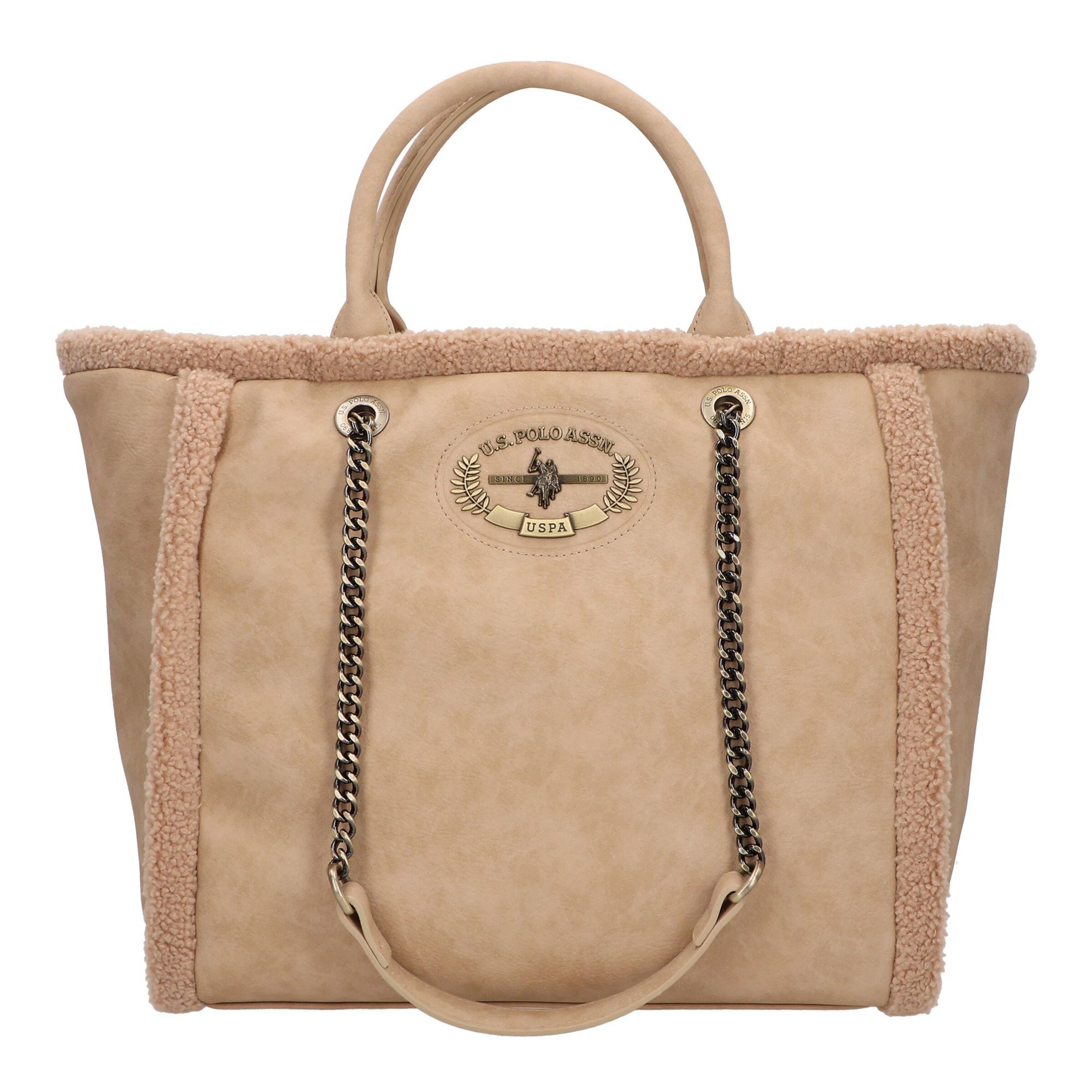 Cabas 'Holly' U.S. POLO ASSN. en beige : devant