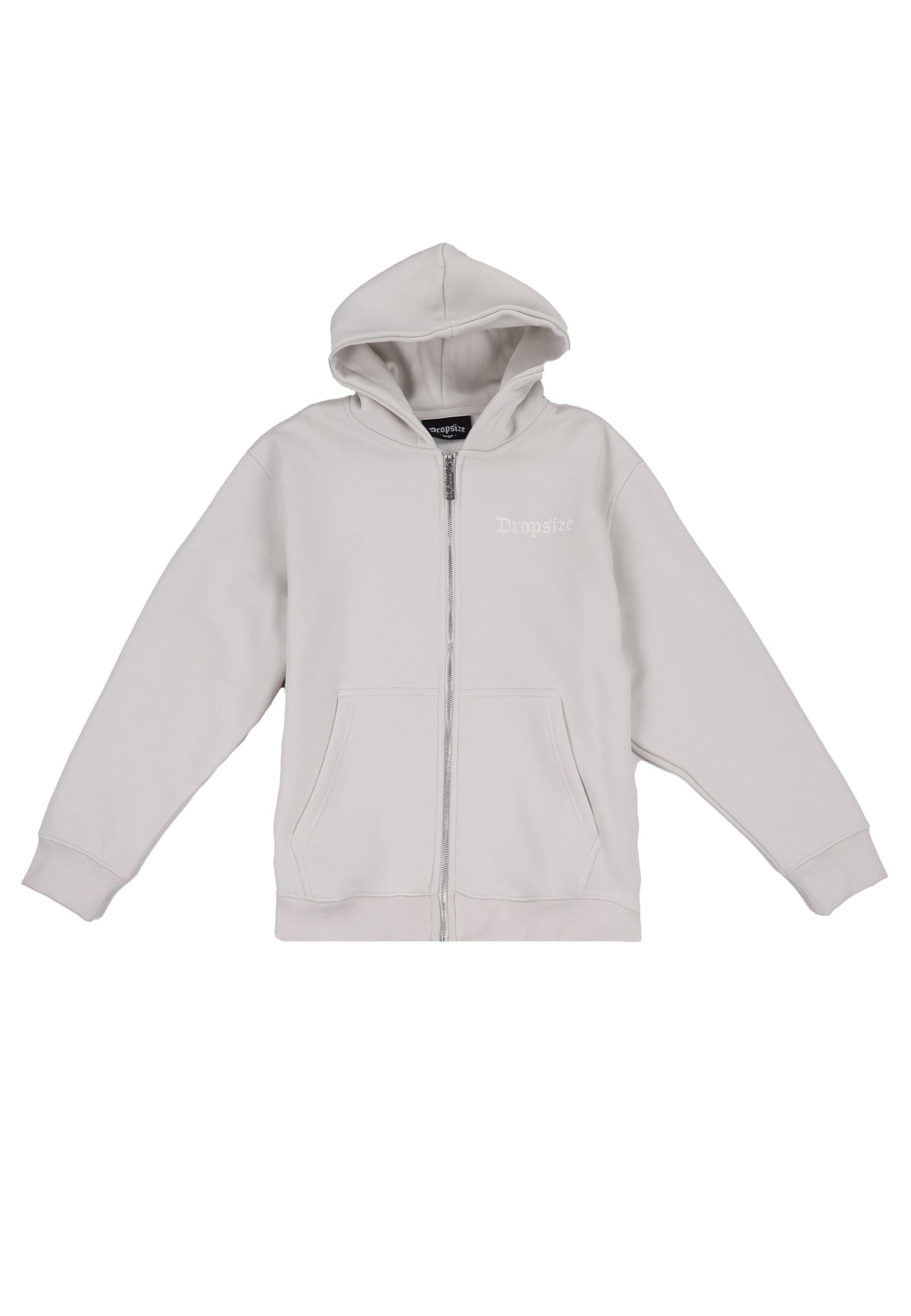 Dropsize Sweatjacke in Grau: Vorderseite