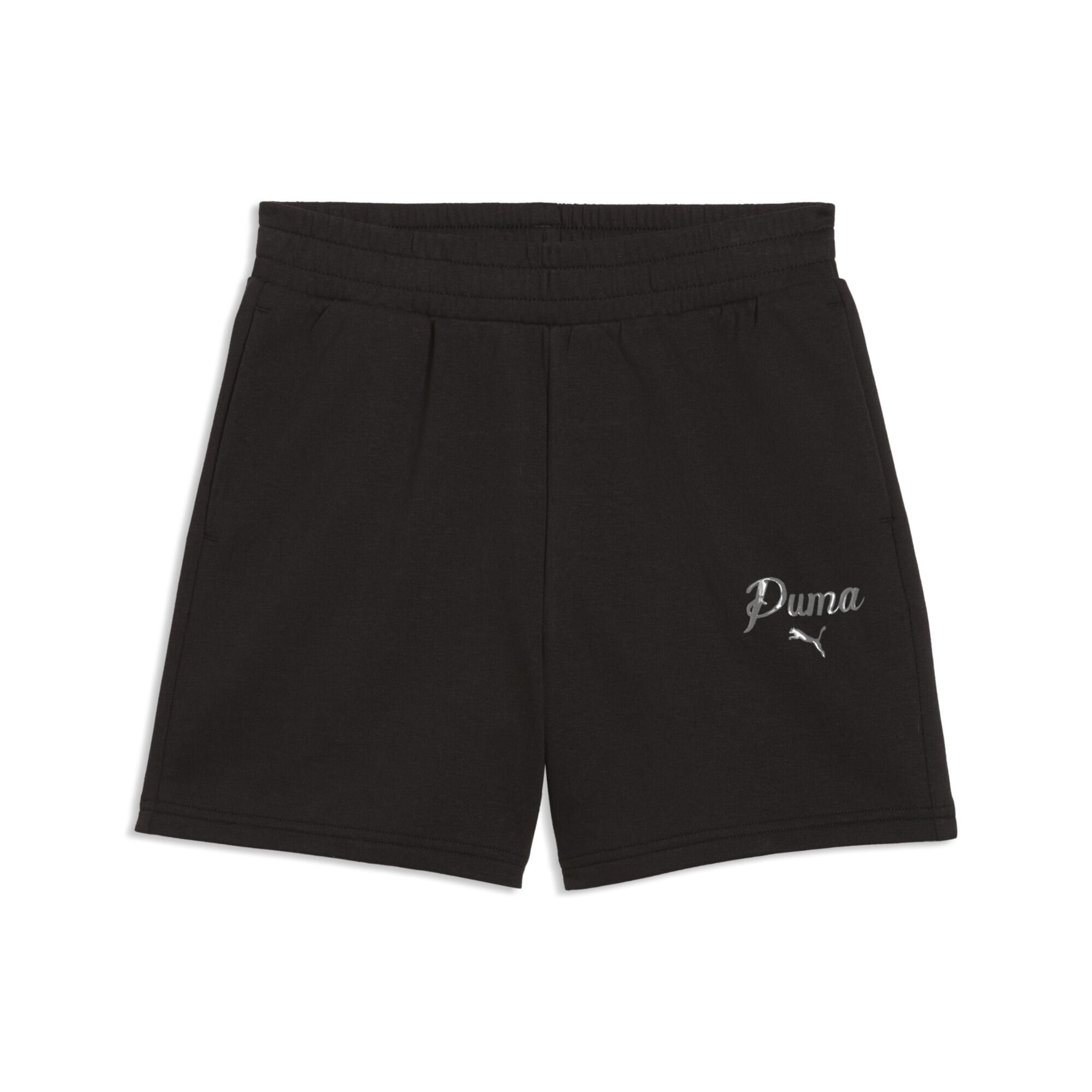 Regular Pantalon de sport 'Essentials Script' PUMA en noir : devant