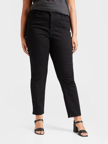 regular Jeans '724™ High Rise Straight ' di Levi's® Plus in nero: frontale