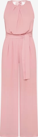 zero Jumpsuit mit Bindegürtel in Pink: Vorderseite