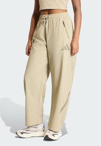 Pantalon de sport 'Z.N.E.' ADIDAS SPORTSWEAR en marron : devant