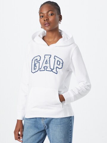 Sweat-shirt 'NOVELTY FILL' GAP en blanc : devant