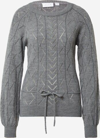 VILA Sweater 'MACY' in Grey: front