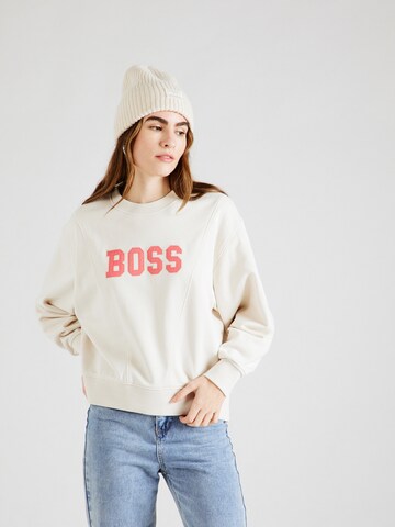 BOSS Sweatshirt 'C_Eprep_1' in Beige: voorkant