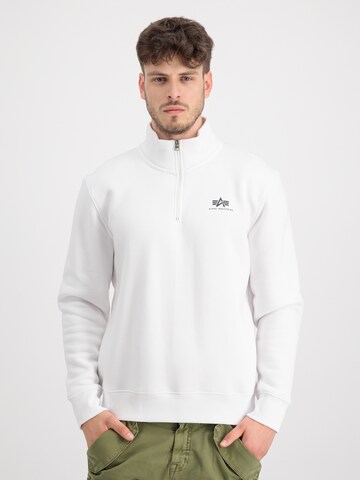 ALPHA INDUSTRIES Sweatshirt in White: front