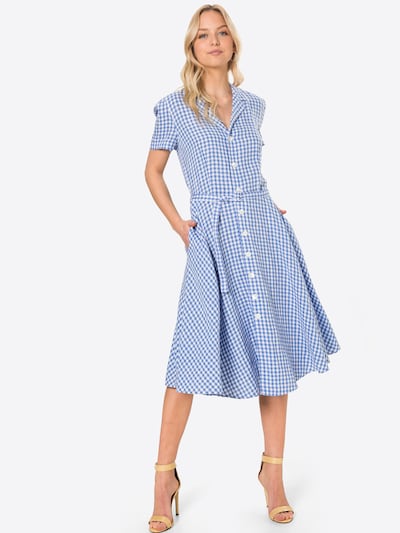 Rochie tip bluză POLO RALPH LAUREN pe albastru / alb, Vizualizare model