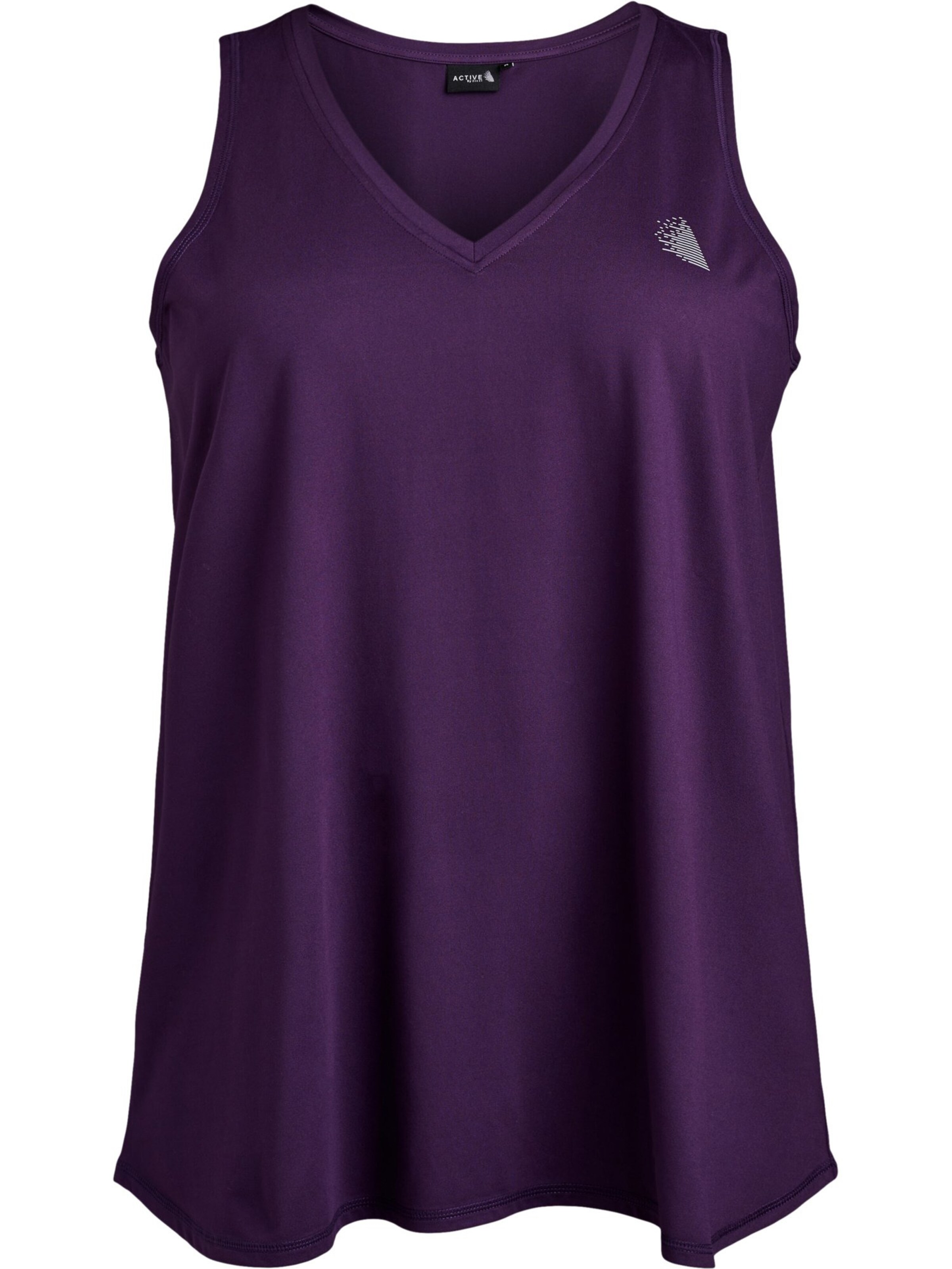 Active by Zizzi Sporttop 'Abasic' in Lila: Vorderseite
