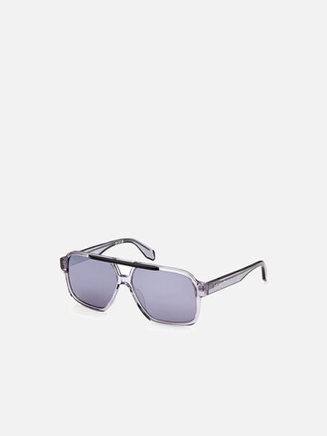 ADIDAS ORIGINALS Zonnebril 'Adidas Originals OR0066 Shiny black 59/12/145 MAN Sunglasses' in Grijs