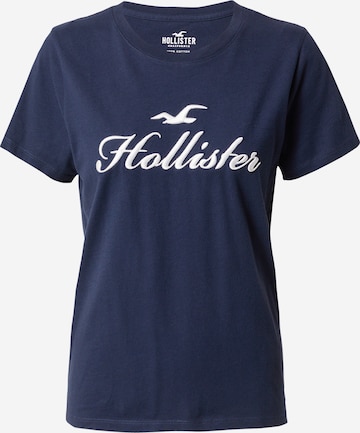 T-shirt HOLLISTER en bleu : devant