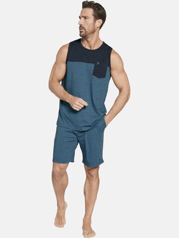 Jan Vanderstorm Pyjama kort ' Reyner ' in Blauw: voorkant