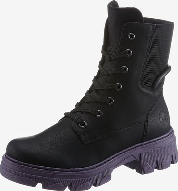 Rieker Lace-Up Boots in Black: front