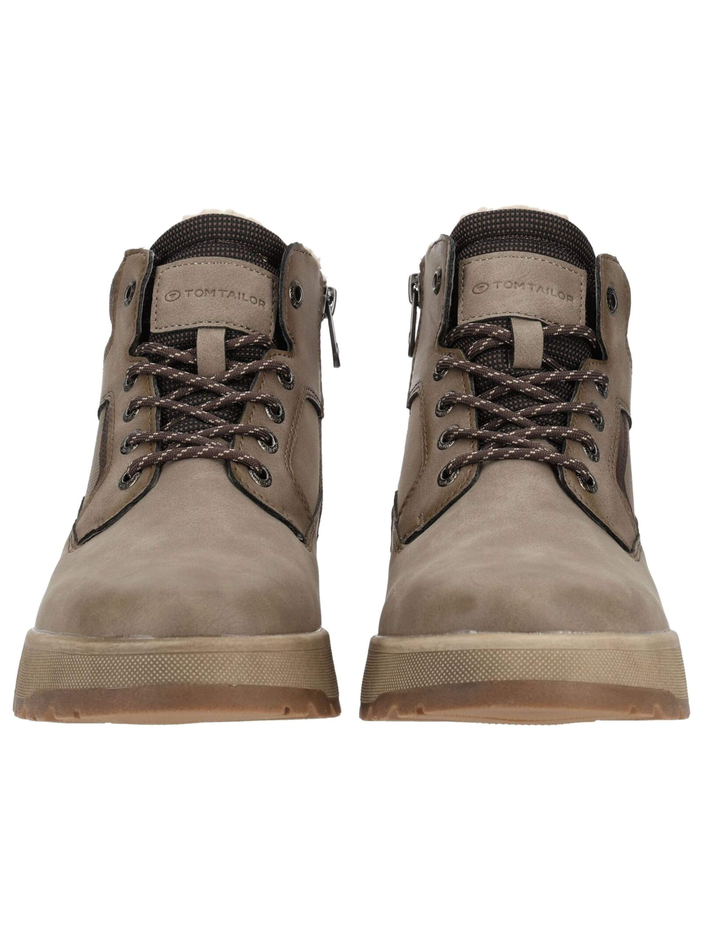 TOM TAILOR Lace-Up Boots in Grey