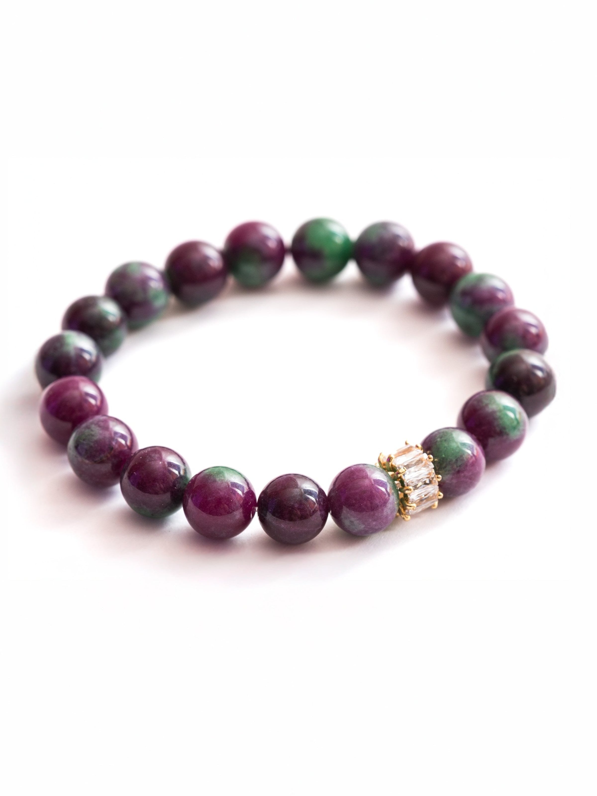 Secret Stones Armband 'Harmony Thread' in Lila: Vorderseite