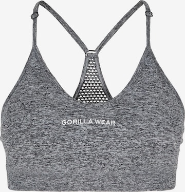 Gorilla Wear Sports bra 'Quincy' in Grey: front