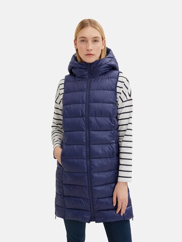 TOM TAILOR Bodywarmer in Blauw: voorkant