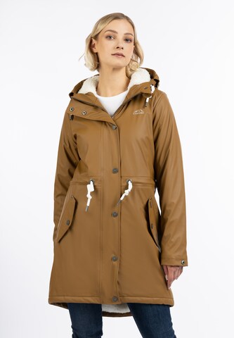 ICEBOUND Raincoat in Beige: front