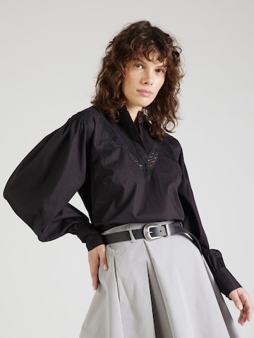 Peppercorn Blouse 'Phyllis' in Zwart: voorkant