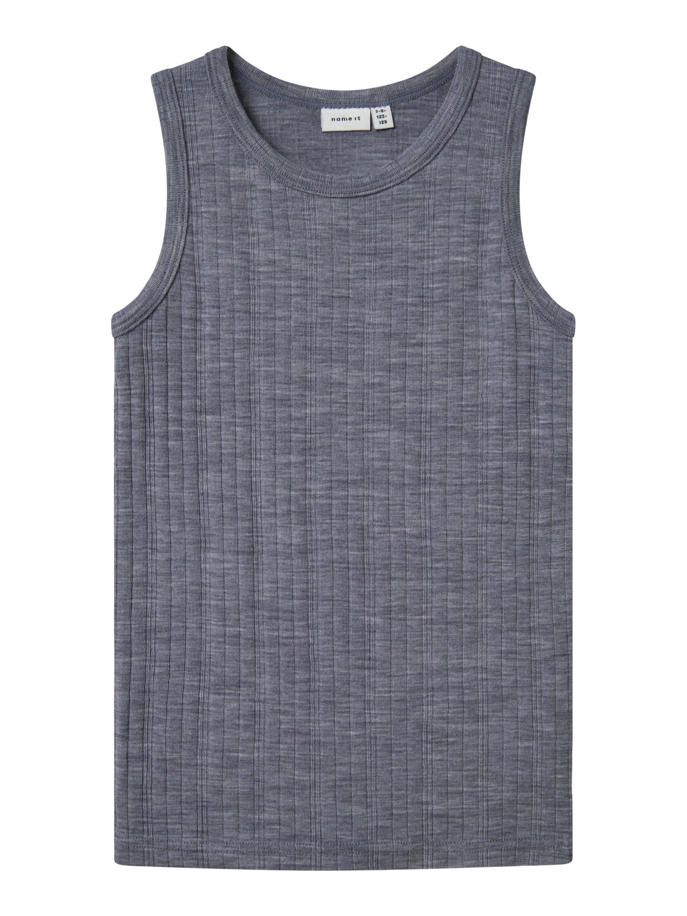NAME IT - Camiseta térmica en gris: frente