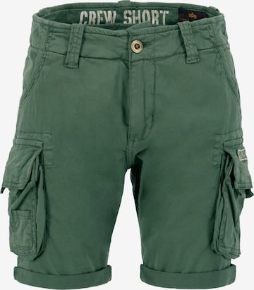 Pantalon cargo ALPHA INDUSTRIES en vert : devant