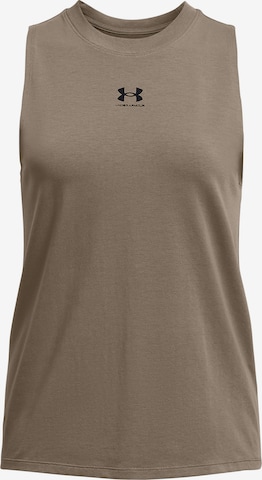 UNDER ARMOUR Sports Top 'Off Campus Muscle' in Brown: front