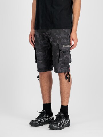 ALPHA INDUSTRIES Regular Cargobroek 'Jet' in Zwart: voorkant