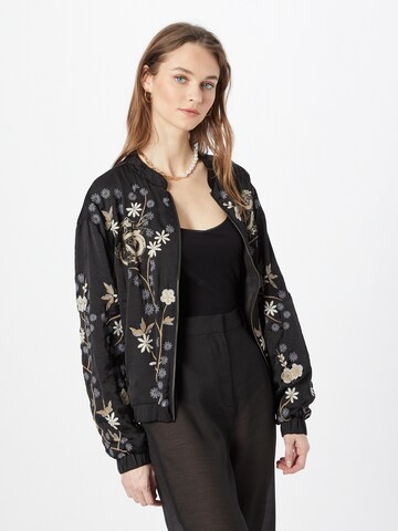 Nasty Gal - Chaqueta de entretiempo en negro: frente