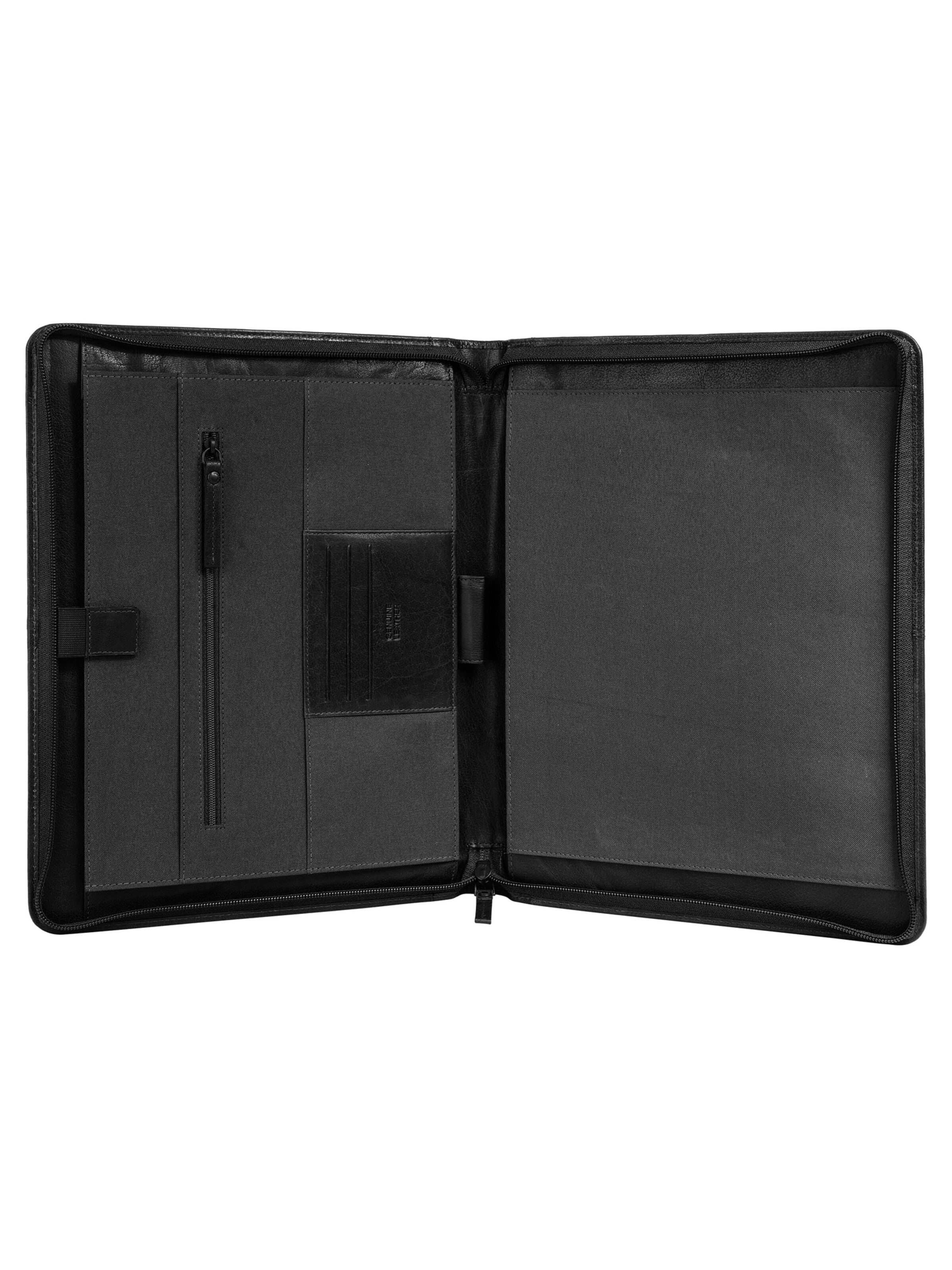 Spikes & Sparrow Document Bag 'NOTEBOOK COVER' in Black