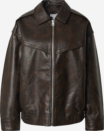 TOPSHOP Välikausitakki 'TSANNA' värissä ruskea: etupuoli