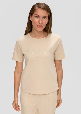 T-shirt s.Oliver BLACK LABEL en beige : devant