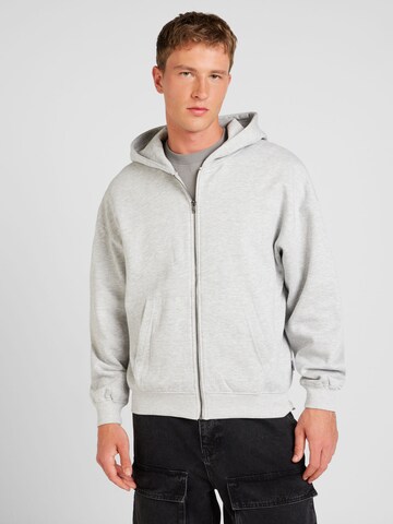 Only & Sons Zip-Up Hoodie 'ONSTURNER' in Grey: front