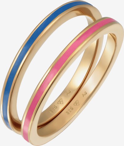 ELLI Ring in de kleur Blauw / Goud / Lichtroze, Productweergave