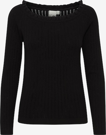 Pulover 'MAFA' de la ICHI pe negru: față