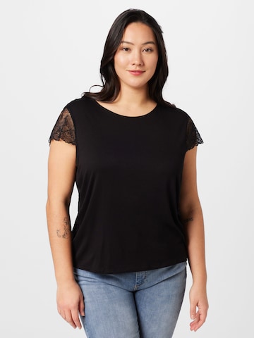 T-shirt 'Vanessa' ABOUT YOU Curvy en noir : devant