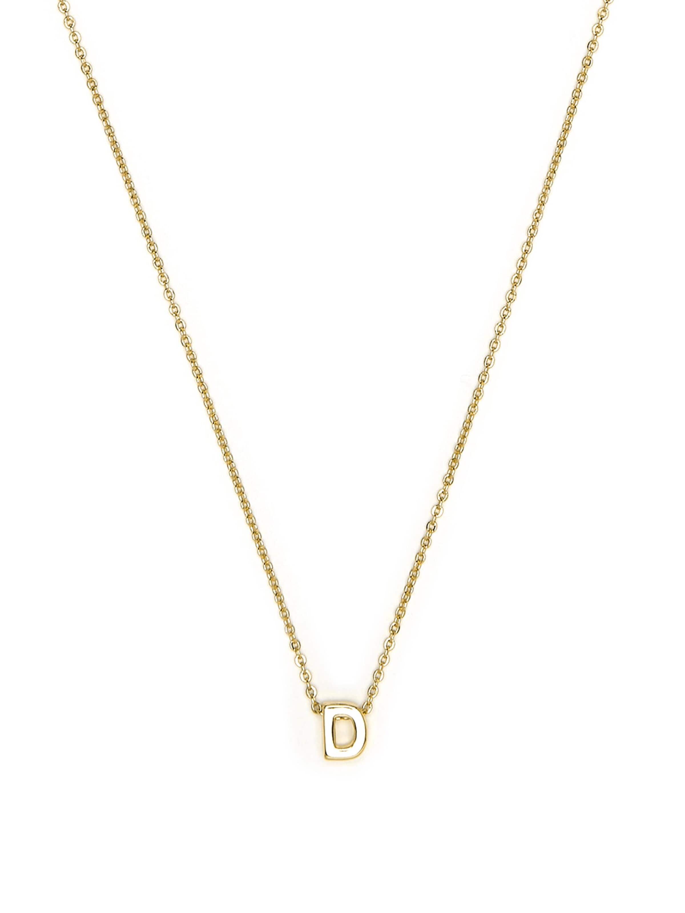 Luxenter Necklace 'Alphabet D' in Gold