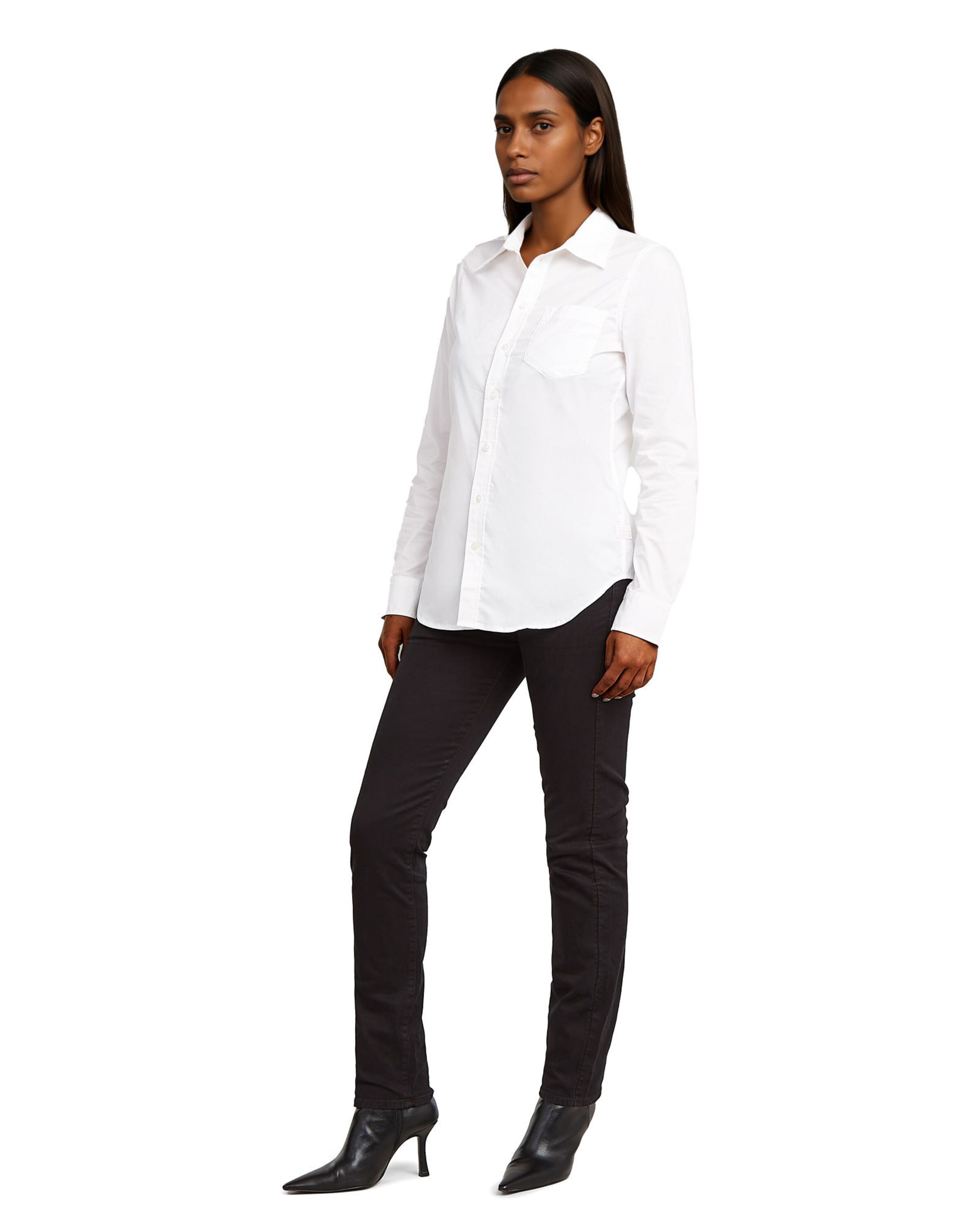 G-STAR Shirt 'Slim Poplin' in Wit