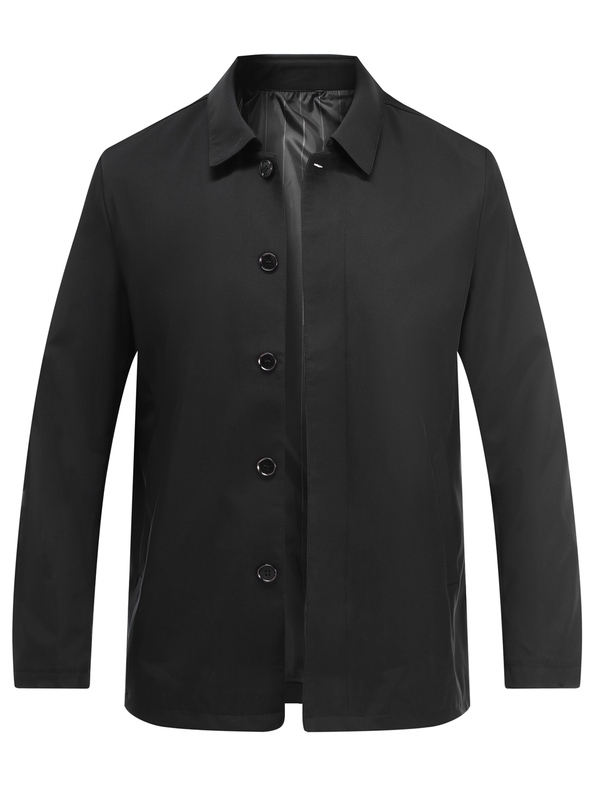 ALLTHEMEN Übergangsjacke 'Wolkenzug'‌‌ in S in schwarz, Produktansicht