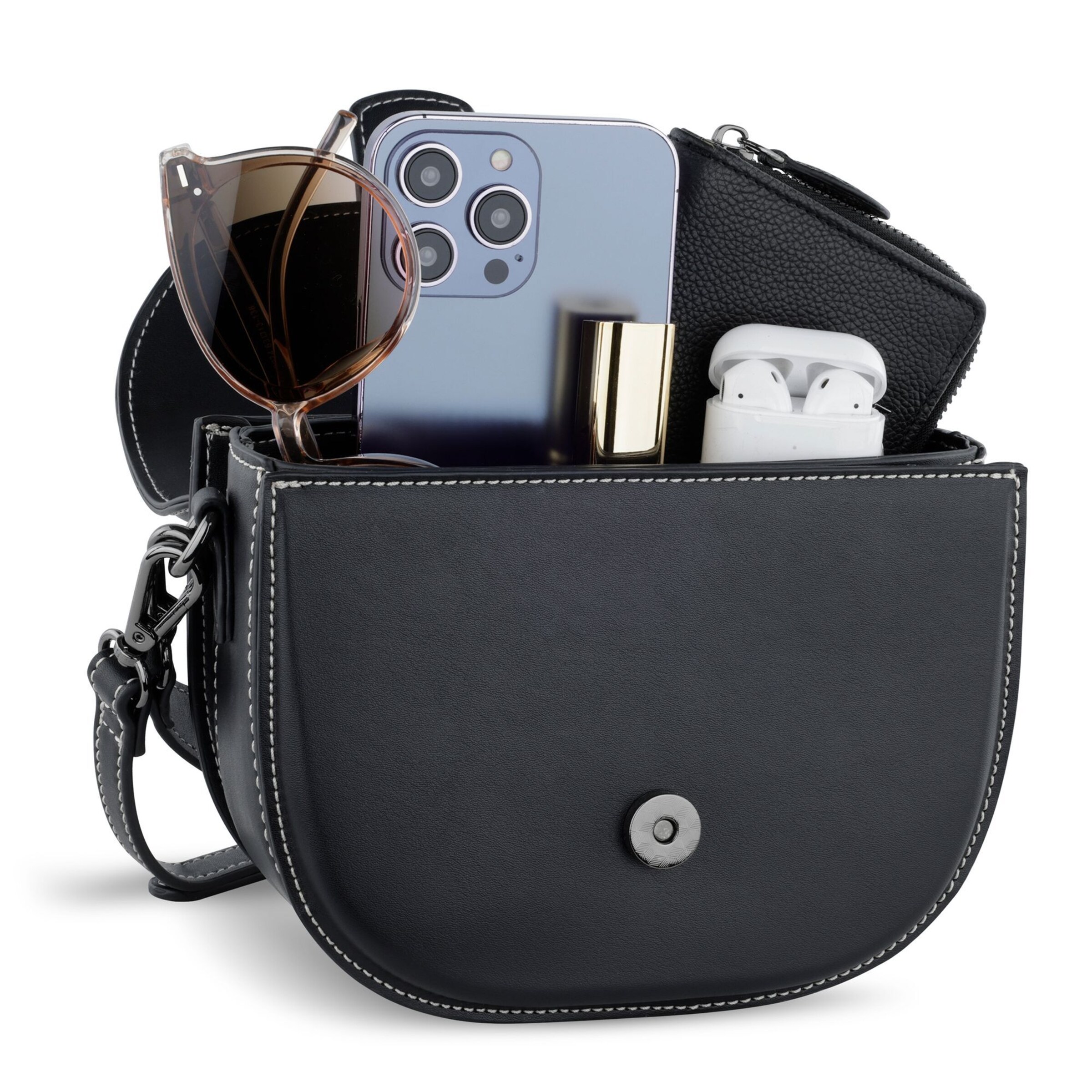 bugatti Schoudertas 'Zita' in Zwart