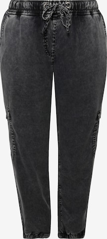 Angel of Style Tapered Jeans in Schwarz: predná strana