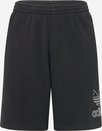 ADIDAS ORIGINALS Loosefit Broek 'Adicolor Outline Trefoil' in Zwart: voorkant