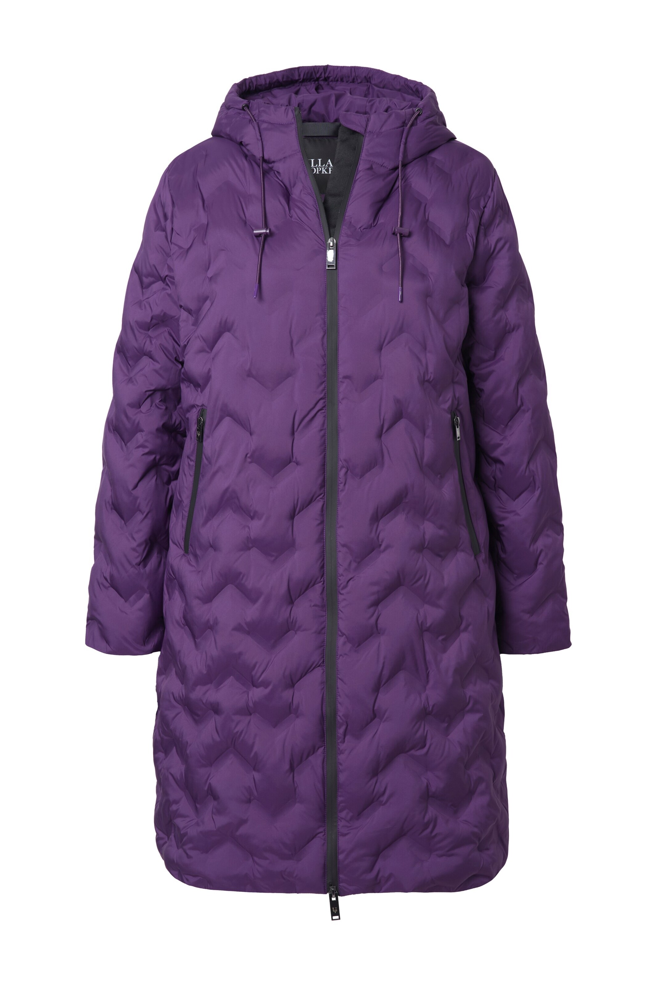 Ulla Popken Wintermantel in Lila: voorkant