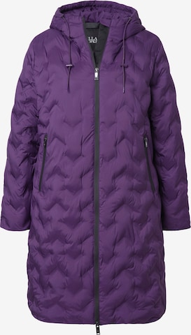 Ulla Popken Wintermantel in Lila: voorkant