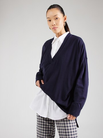 MSCH COPENHAGEN Oversized trui 'Neila Rachelle' in Blauw: voorkant